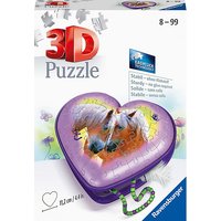 Foto von 3D-Puzzle Herzschatulle Pferde