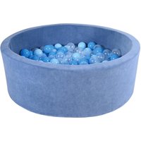 Foto von "Bällebad soft - ""Soft blue"" - 300 balls soft blue/blue/transparent" blau-kombi