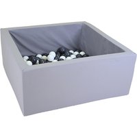 Foto von "Bällebad soft eckig ""Grey"" - 100 balls grey/white"
