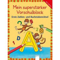 Foto von Buch - Mein superstarker Vorschulblock: Erste Zahlen- und Buchstabenrätsel