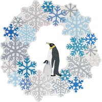 Foto von Crystal Art Wreath Winter Penguin