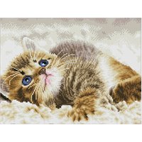 Foto von "DIAMOND DOTZ® Squares Original Diamond Painting Katze ""Baby Pie“ 41 x 31 cm extra funkelnd ab 8 Jahren (DQ8.006)"