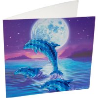 Foto von Grußkarte Delfine 18x18cm mehrfarbig
