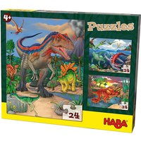 Foto von HABA 303377 Puzzles - 3 x 24 Teile - Dinosaurier