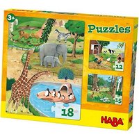 Foto von HABA 4960 3 in 1 Puzzle-Set Tiere - 12/15/18 Teile