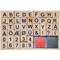 Foto von Holzstempelset Buchstaben & Zahlen
