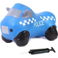Foto von Hüpfauto Police Truck mit Pumpe blau