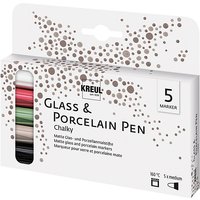 Foto von KREUL Glass & Porcelain Pen Chalky medium 5er Set