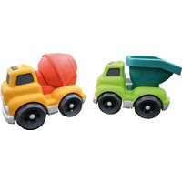 Foto von Kleinwagen-Set aus biologisch abbaubarem Biokunststoff Kinde grün/orange  Kinder