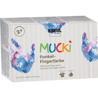 Foto von MUCKI Funkel-Fingerfarbe 6er Set 150 ml mehrfarbig