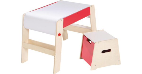 Schreibtisch die Vorschule inkl. Stuhl mit Papierrolle bunt  Kinder