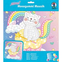Foto von "Moosgummi Mosaik Glitter ""Kittycorn"" 25x25cm" bunt