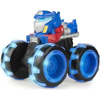 Foto von Optimus Prime mit leuchtenden Rädern
