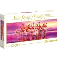 Foto von Panorama Puzzle 1000 Teile - Flamingos