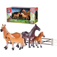 Foto von Pferde Set mit Zäunen braun