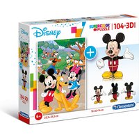 Foto von Puzzle 104 Teile + 3D Modell - Disney Mickey Mouse