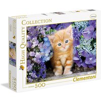Foto von Puzzle 500 Teile High Quality Collection - Katze im Blumenmeer