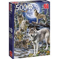 Foto von Puzzle 500T Wolfsrudel im Winter 49x35cm