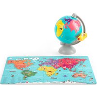 Foto von Puzzle Weltkarte mit Globus zum Aufbewahren