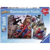 Foto von Ravensburger Kinderpuzzle 08025 - Spider-Man beschützt die Stadt - 3x49 Teile Spider-Man Puzzle Kinder ab 5 Jahren  Kinder