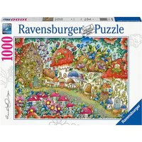 Foto von Ravensburger Puzzle - Niedliche Pilzhäuschen in der Blumenwiese - 1000 Teile