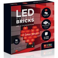 Foto von STAX Herz mit 24 LEGO-kompatiblen LED-Bricks