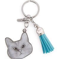 Foto von Schlüsselanhänger Katze Meowlina Metall im Display (48093) weiß