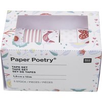 Foto von Tape Set Romantic Flowers rosa
