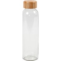 Foto von Wasserflasche aus Glas mit Bambus Deckel